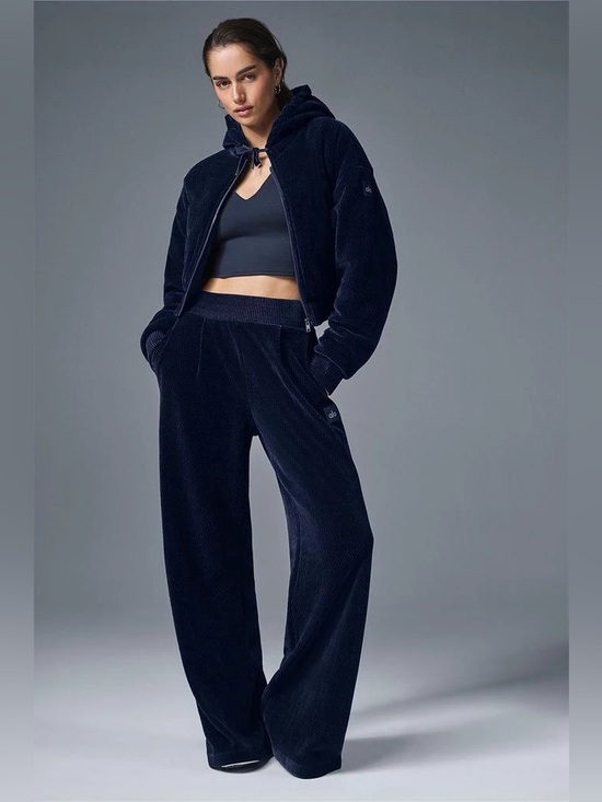 ALO Yoga Jackets & Blazers - Alo Yoga Cozy Day Full Zip Jacket - Navy